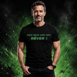 T-shirt Noir « Vous nous avez fait rêver »