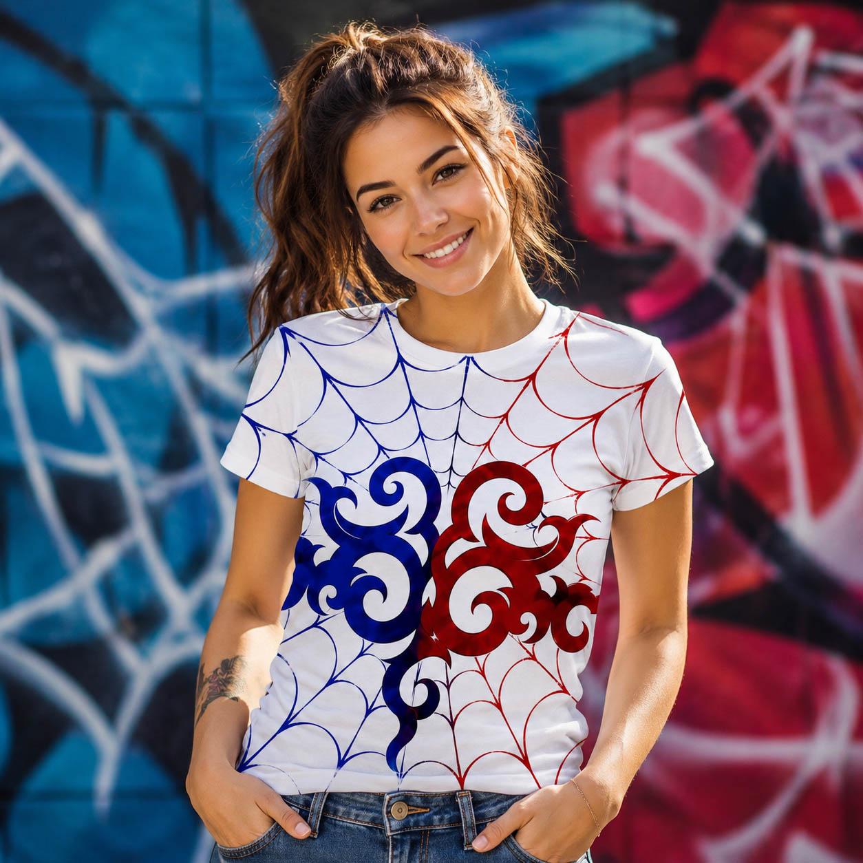 T-shirt blanc MYGALE SPIDER JANOT